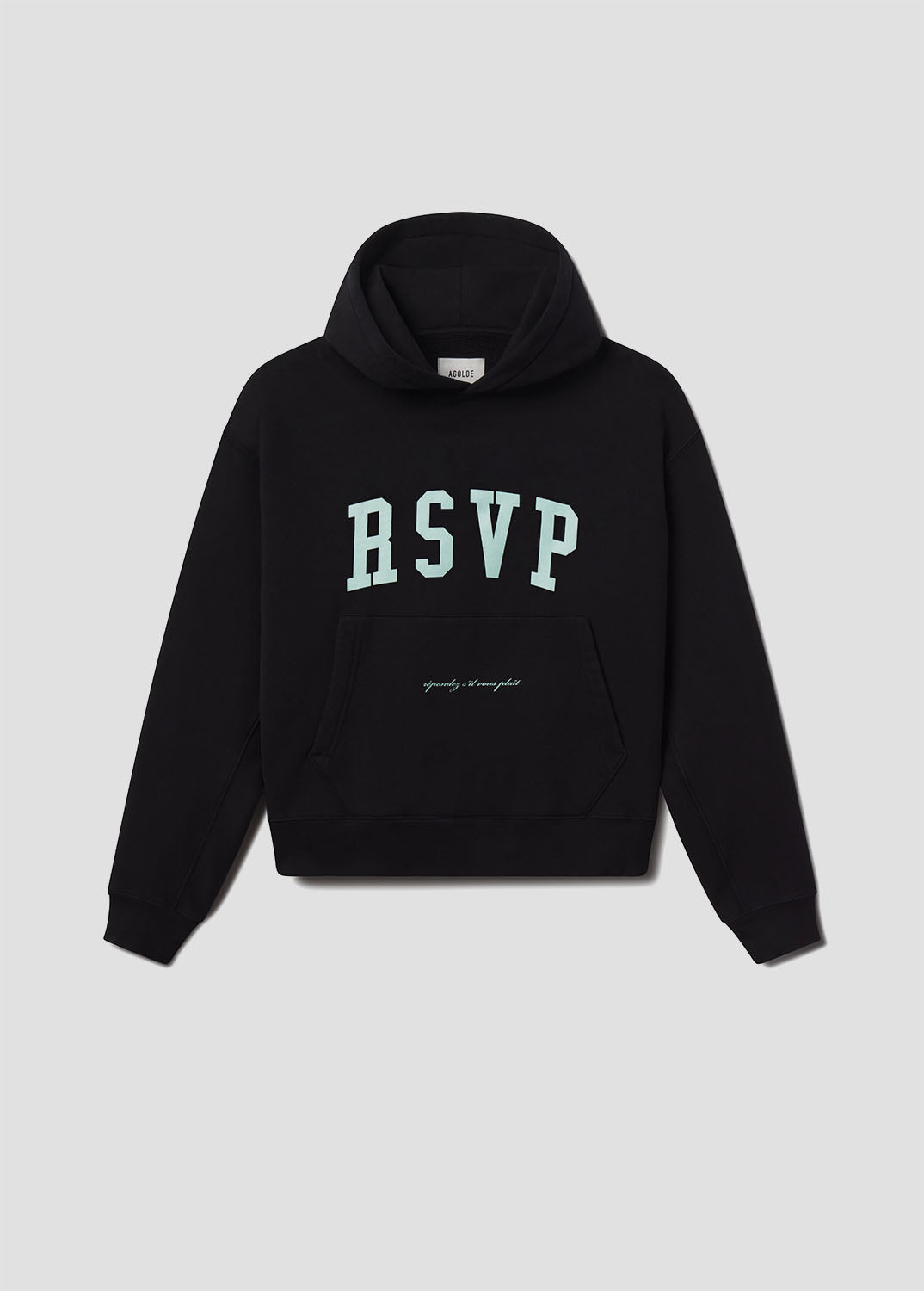 Arch Logo Hoodie in Black / Mint