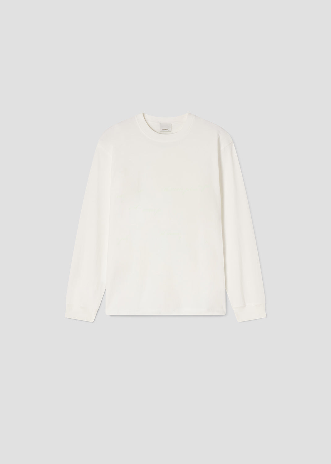 Glo Long Sleeve Mock Neck Logo in Soft White