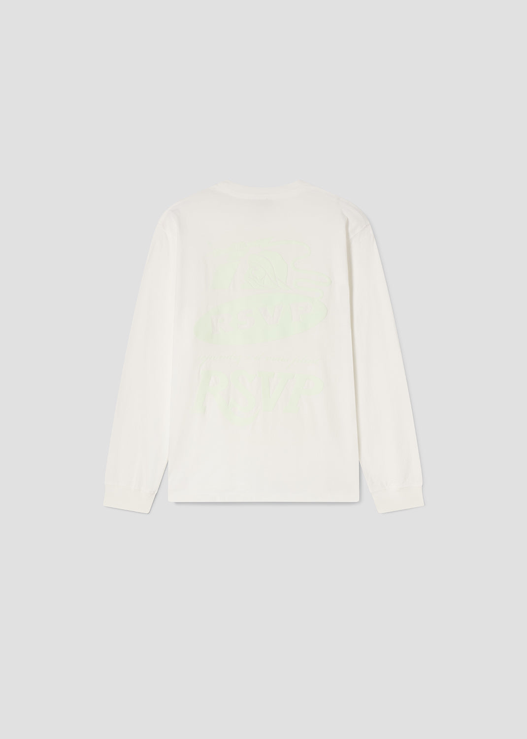 Glo Long Sleeve Mock Neck Logo in Soft White