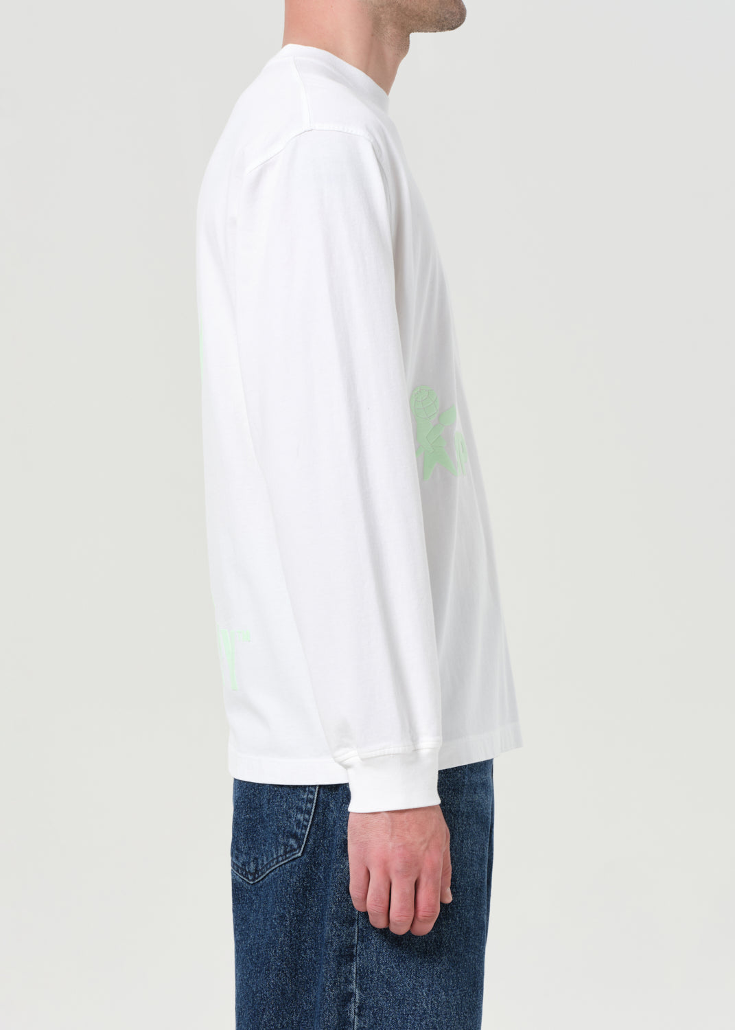 Glo Long Sleeve Mock Neck Man in Soft White