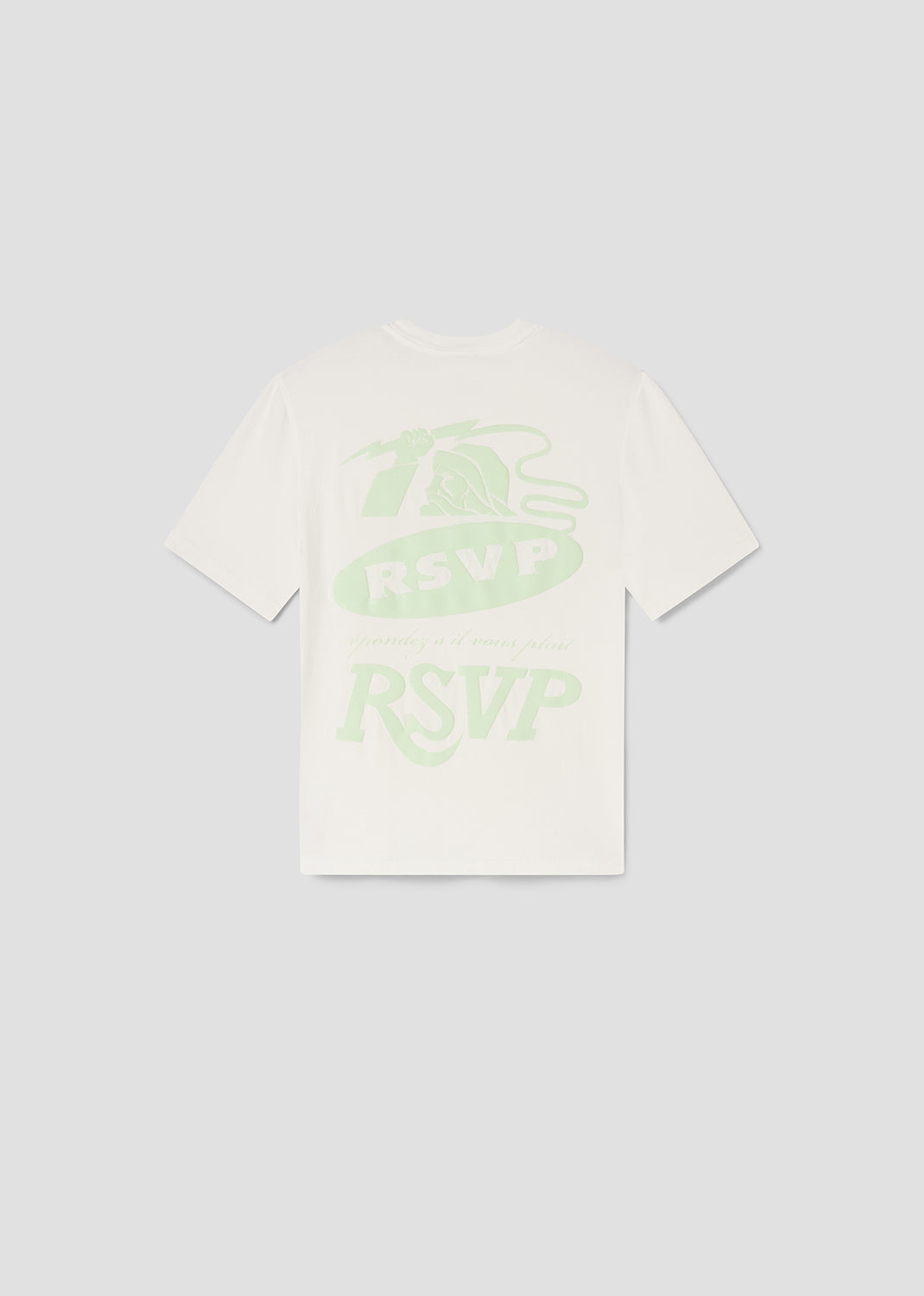 Glo Short Sleeve Mock Neck Logo in Soft White