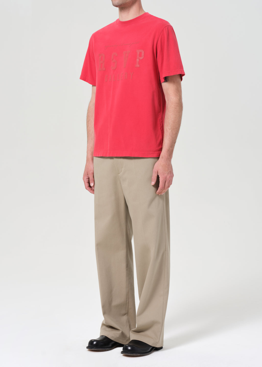 RSVP/AGOLDE Short Sleeve Mock Neck in Red