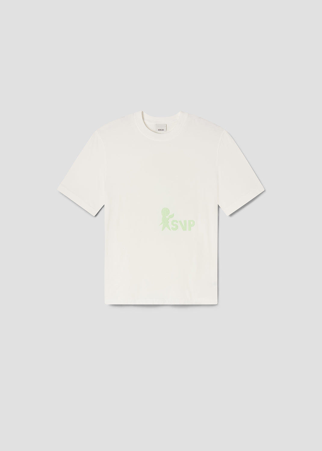 Glo Short Sleeve Mock Neck Man in Soft White