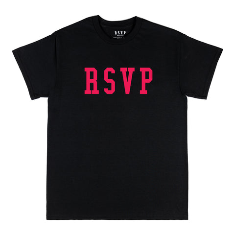 RSVP Gallery Logo Tee, Black/Infrared Red