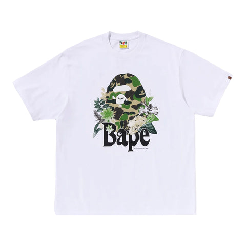 Bape SS24 - Flora Big Ape Head Relaxed Fit Tee, White