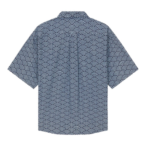 Kenzo SS24 - Seigaiha S/S Denim Shirt, Rinse Blue Denim