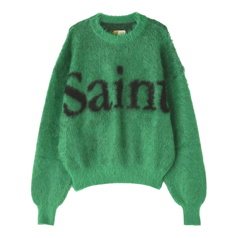 Saint Michael FW23 - Saint Mohair Knit Crewneck, Green