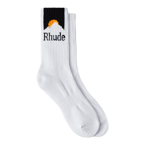 Rhude SS24 - Moonlight Socks, White/Black/Yellow