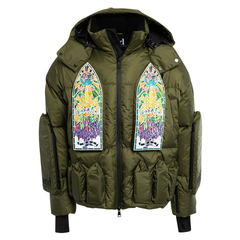 Who Decides War FW23 - Down Bomber With Detachable Hood, Green