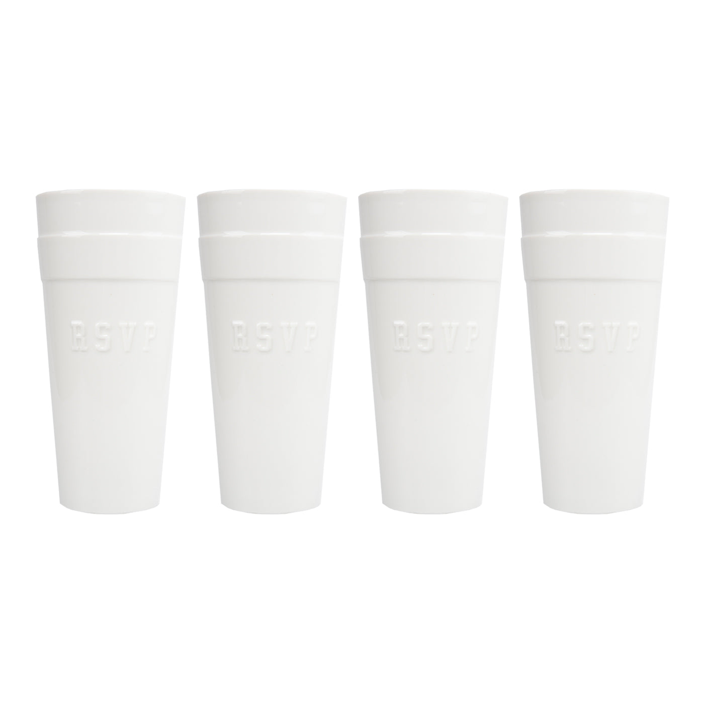 RSVP Gallery Double Cup Set, White