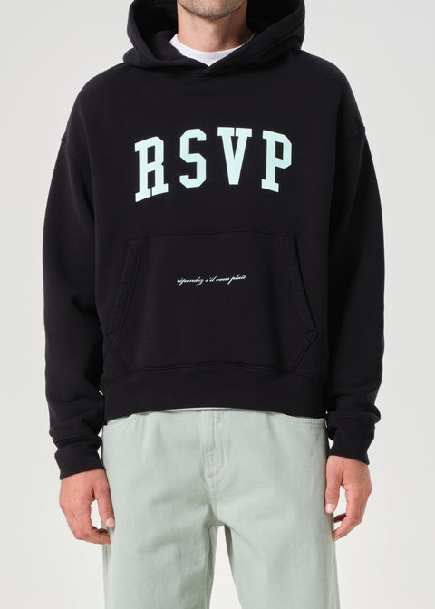 RSVP / AGOLDE Easton Hoodie Logo in Black / Mint