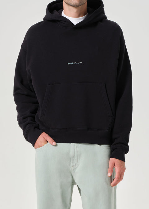 RSVP / AGOLDE Easton Hoodie Script in Black / Mint