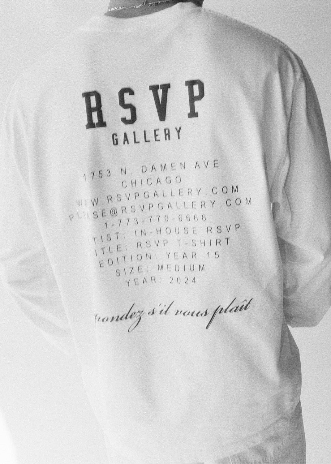 RSVP / AGOLDE Gallery L/S Tee in White / Black