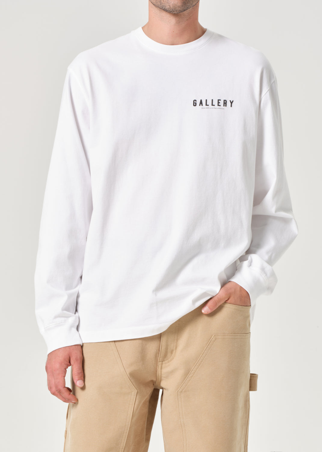 RSVP / AGOLDE Gallery L/S Tee in White / Black