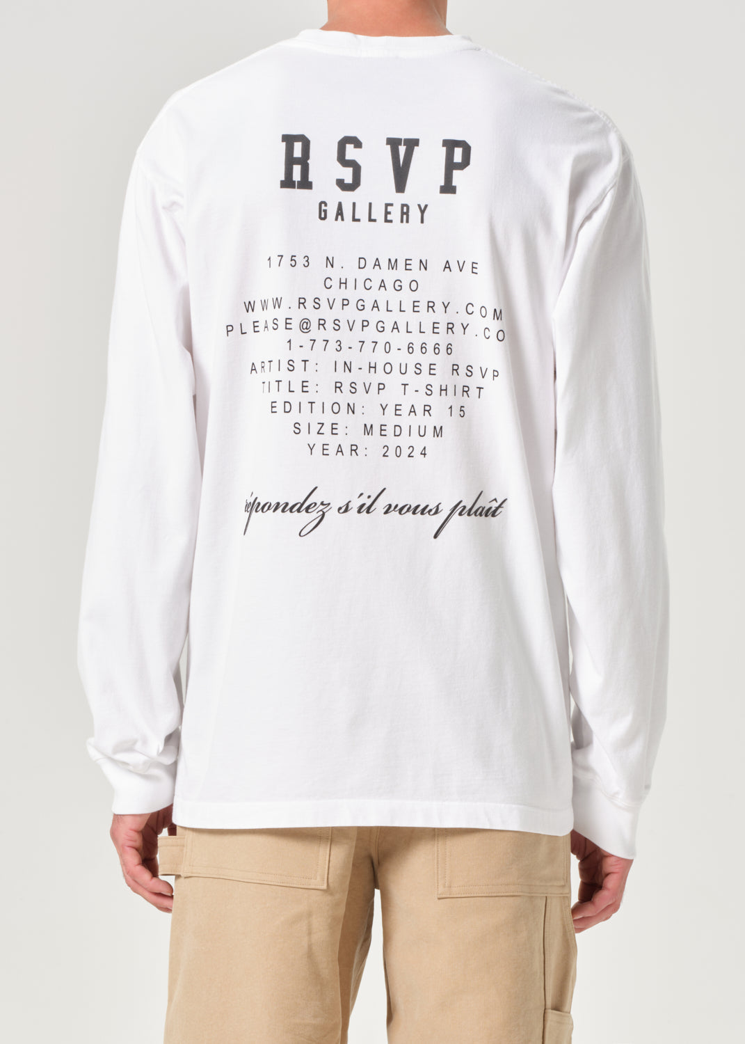 RSVP / AGOLDE Gallery L/S Tee in White / Black