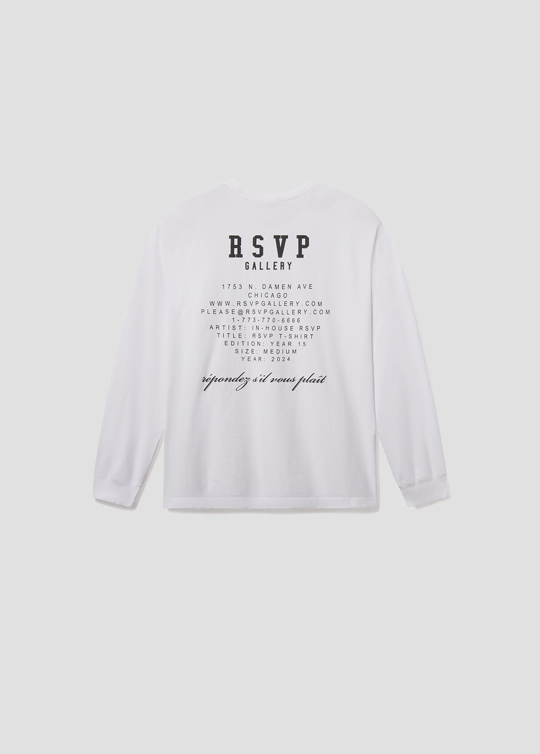 RSVP / AGOLDE Gallery L/S Tee in White / Black