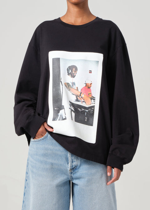 RSVP / AGOLDE Long Sleeve Mock Neck Virgil in Black