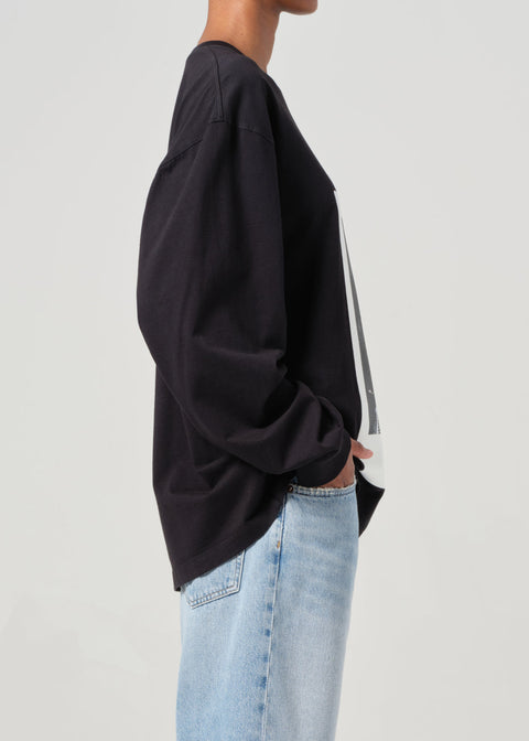 RSVP / AGOLDE Long Sleeve Mock Neck Virgil in Black