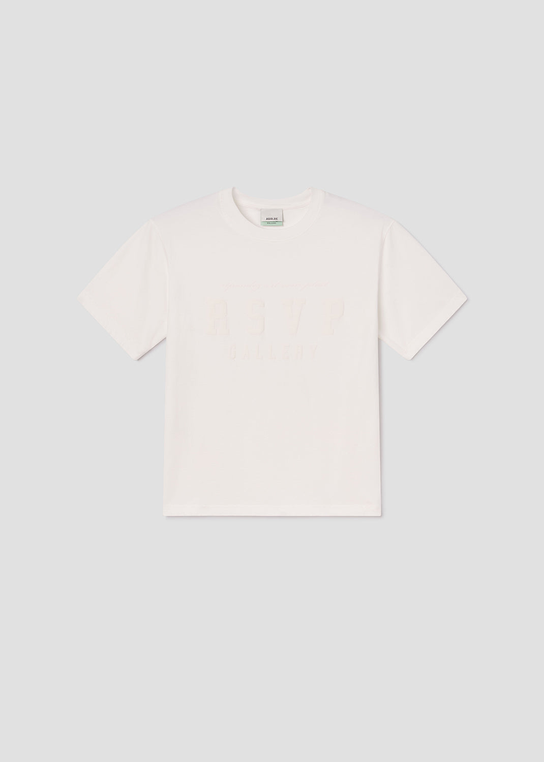 RSVP/AGOLDE Short Sleeve Mock Neck Gallery in Soft White