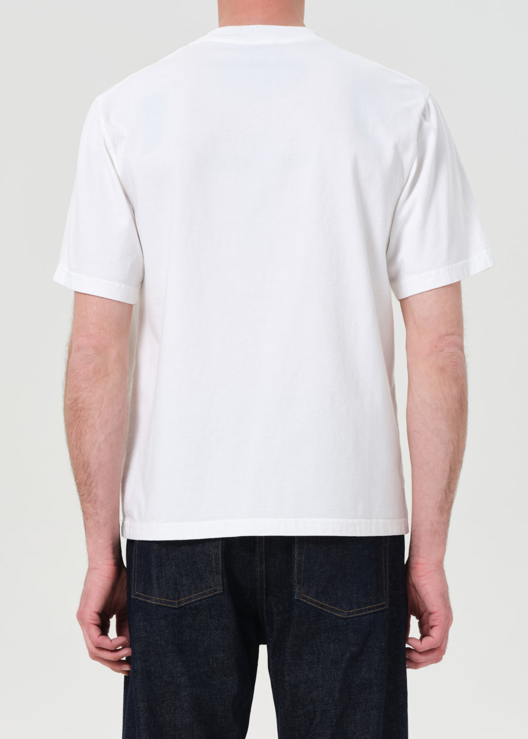 Agolde / Rsvp Short Sleeve Mock Neck Graphic in Soft White