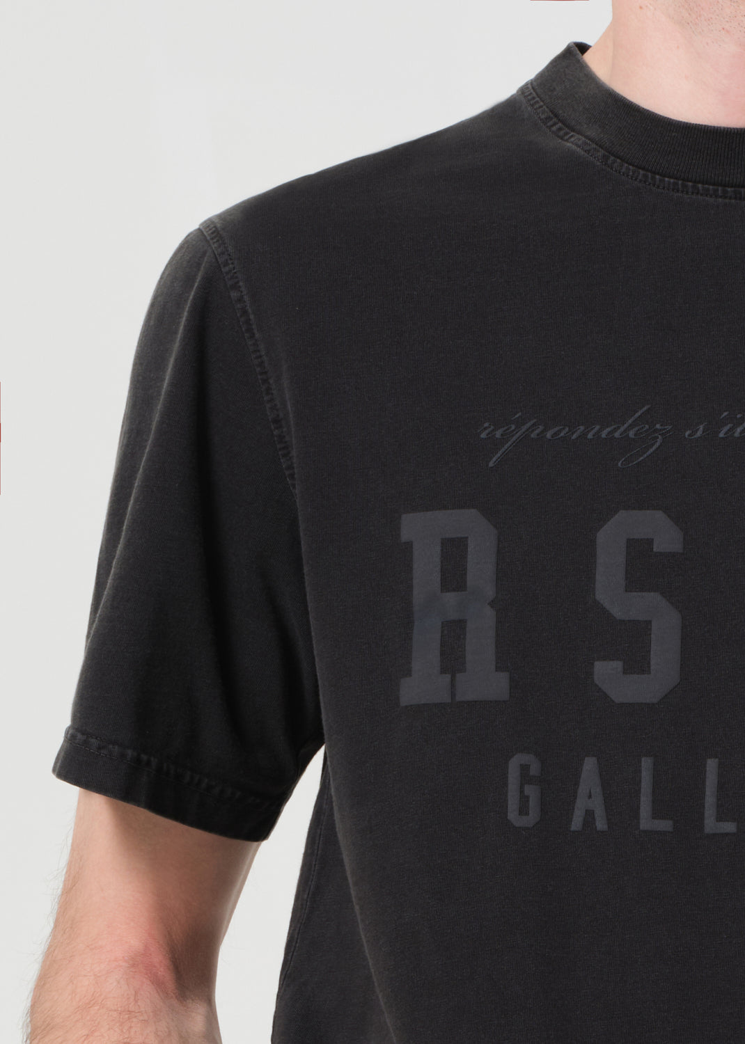RSVP/AGOLDE Short Sleeve Mock Neck Gallery in Marker