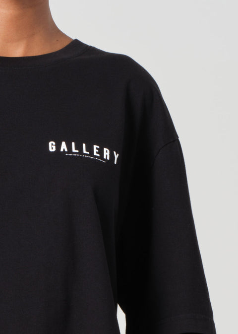 RSVP / AGOLDE Short Sleeve Mock Neck in Black / White