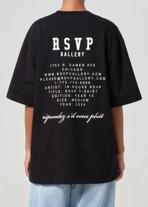 RSVP / AGOLDE Short Sleeve Mock Neck in Black / White