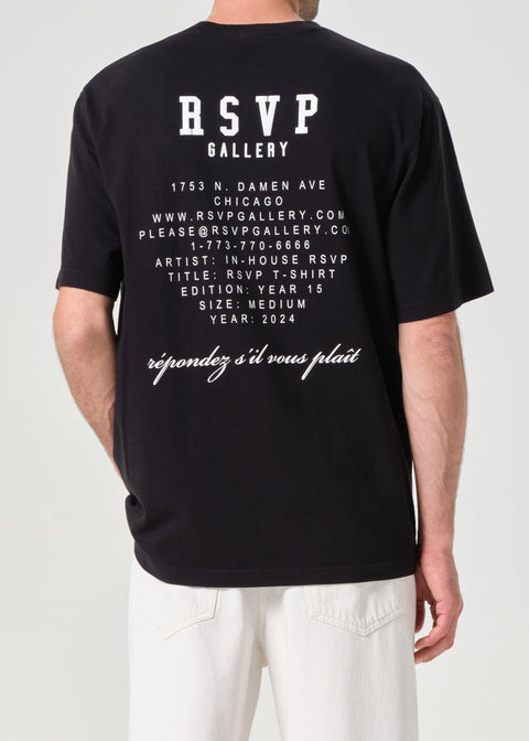 RSVP / AGOLDE Short Sleeve Mock Neck in Black / White