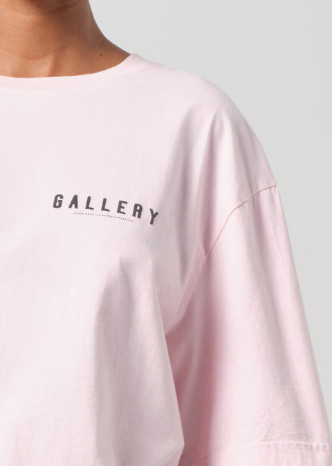 RSVP / AGOLDE Short Sleeve Mock Neck in Pink / Black