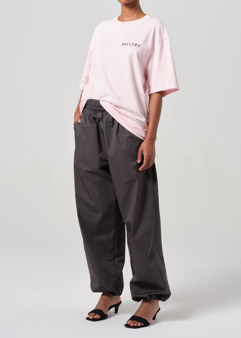 RSVP / AGOLDE Short Sleeve Mock Neck in Pink / Black