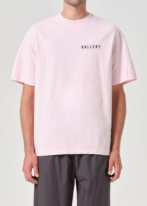 RSVP / AGOLDE Short Sleeve Mock Neck in Pink / Black