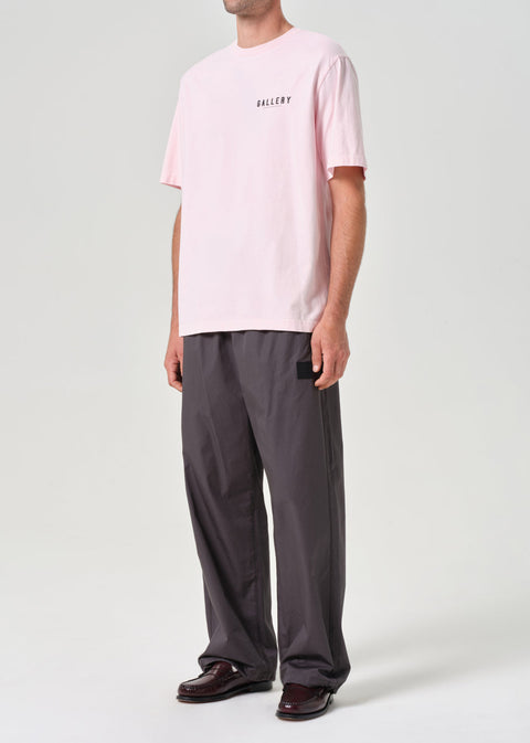 RSVP / AGOLDE Short Sleeve Mock Neck in Pink / Black