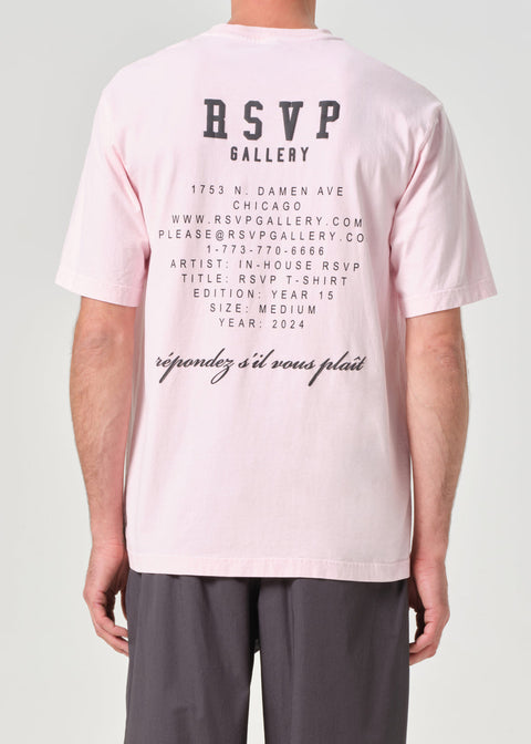 RSVP / AGOLDE Short Sleeve Mock Neck in Pink / Black