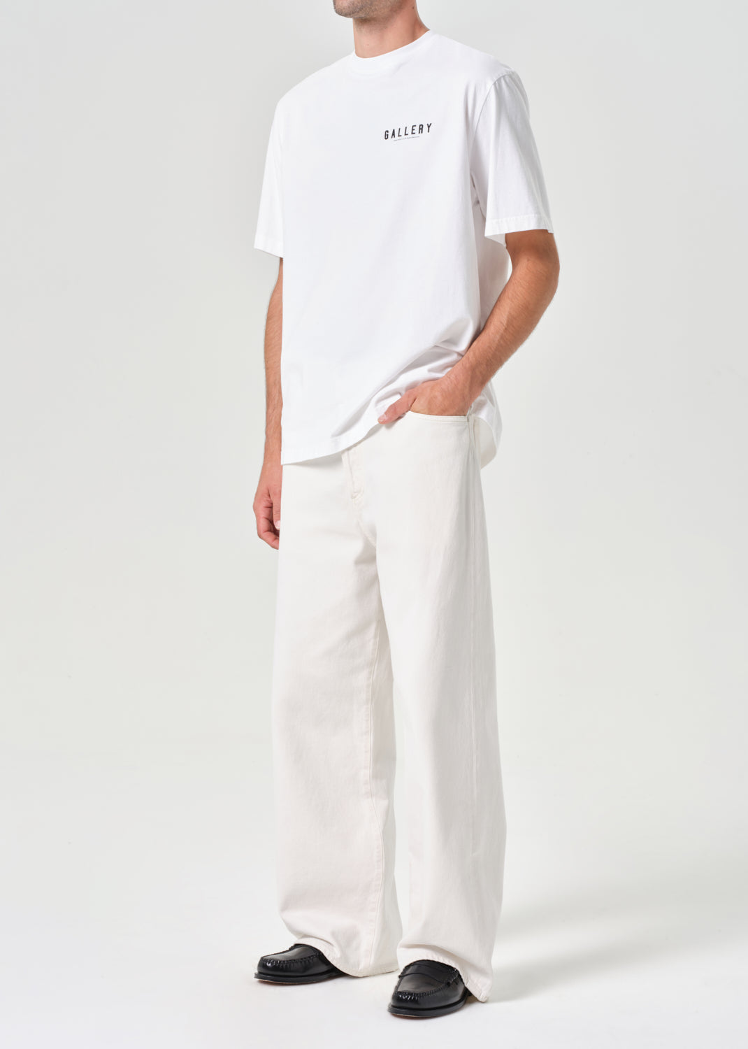 RSVP / AGOLDE Gallery S/S Tee in White / Black