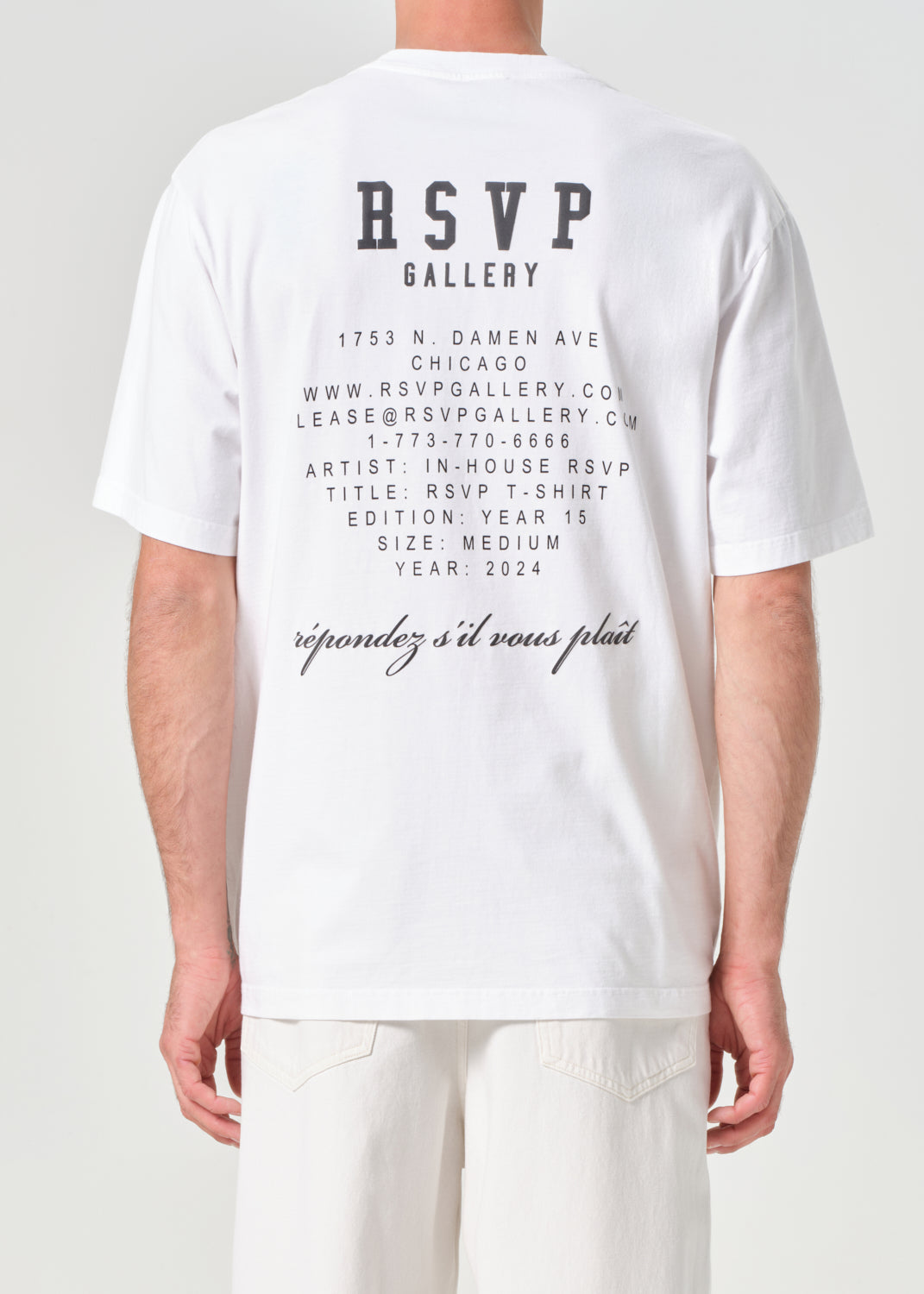 RSVP / AGOLDE Gallery S/S Tee in White / Black