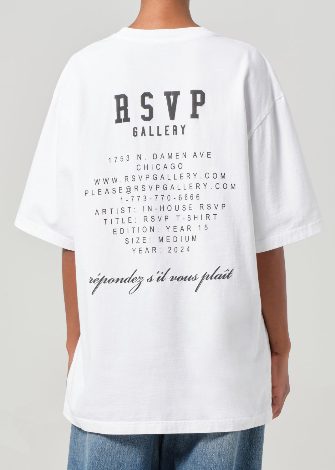 RSVP / AGOLDE Gallery S/S Tee in White / Black