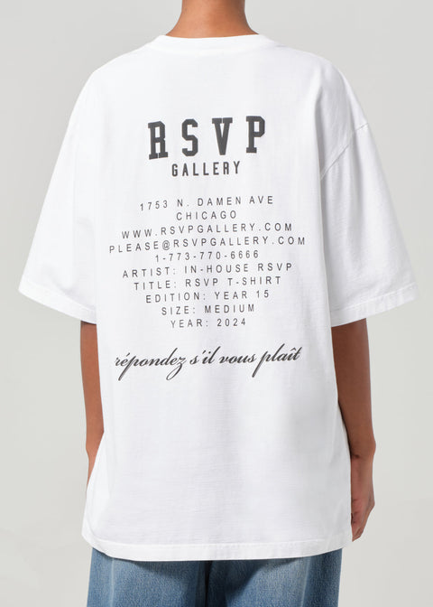 RSVP / AGOLDE Short Sleeve Mock Neck in White / Black