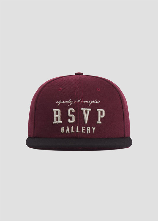 RSVP / AGOLDE Stacked Logo Hat in Maroon