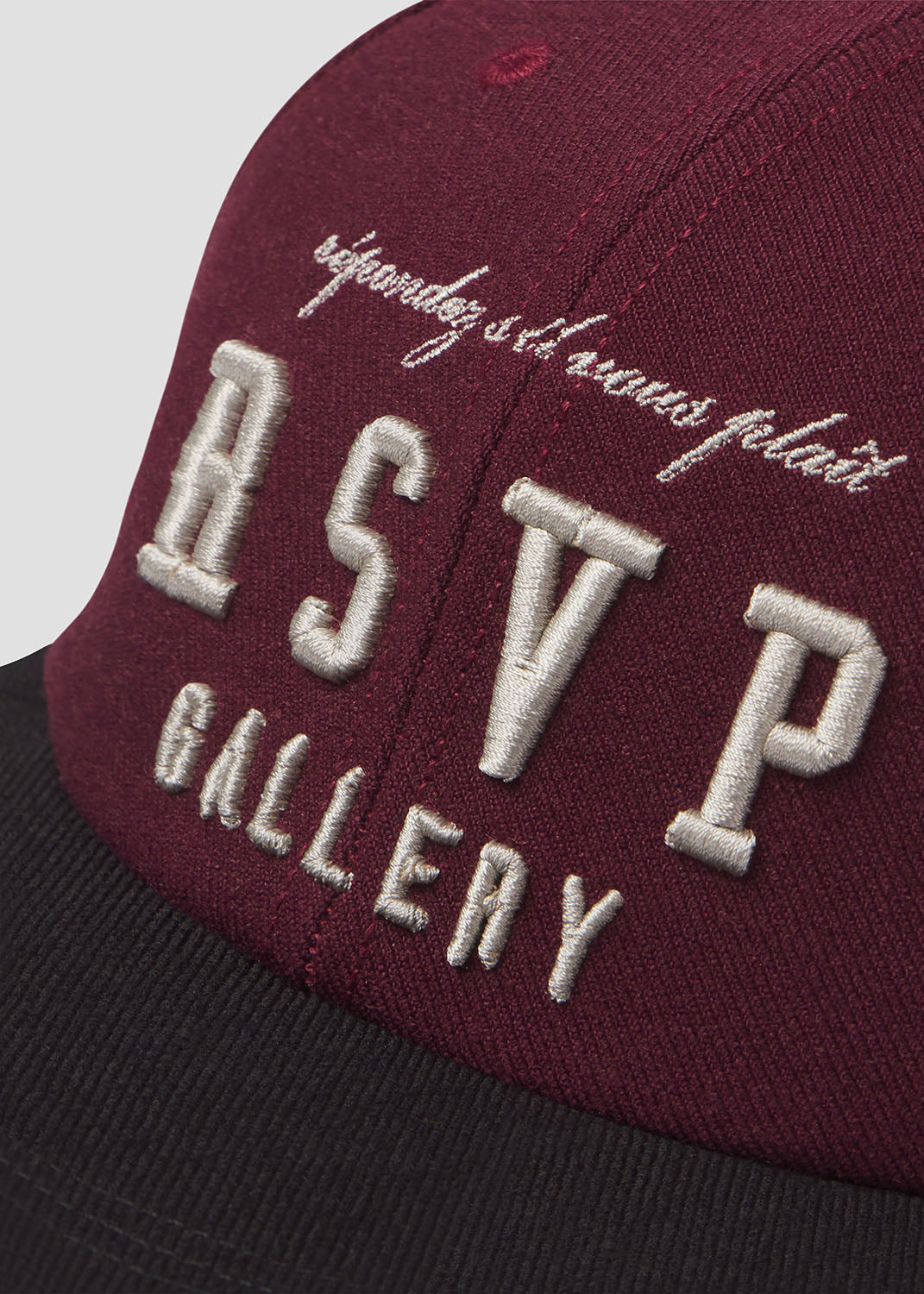 RSVP / AGOLDE Stacked Logo Hat in Maroon