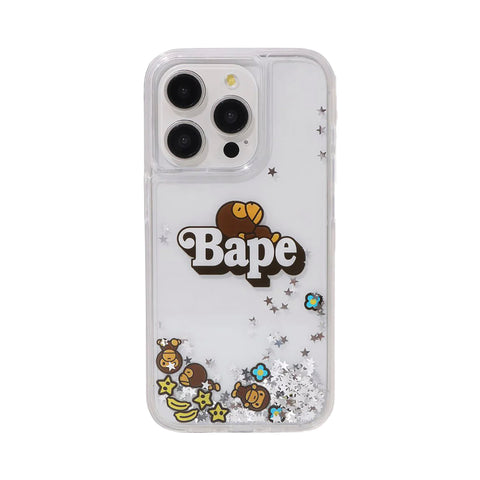 Bape SS24 - Baby Milo Glitter iPhone 15 Pro Case, Clear