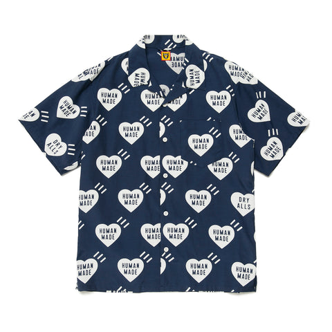 Human Made SS23 - Heart Aloha Shirt, Navy