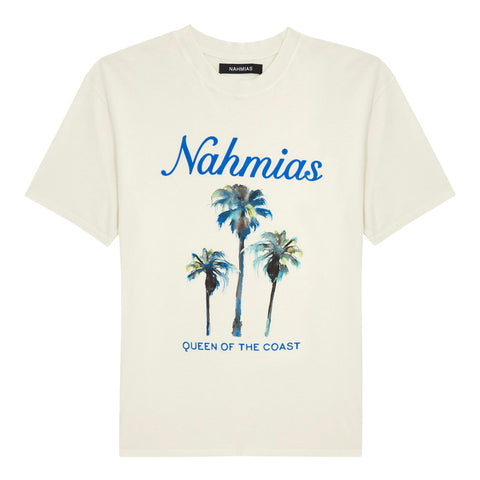 Nahmias SS24 - Palm Tree Coast Tee, Antique White