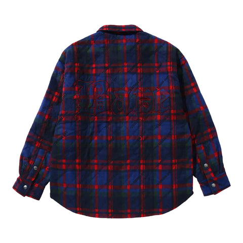 Bape FW23 - Logo Check Pattern Padded Flannel Shirt Jacket