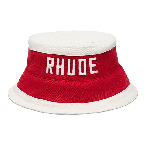 Rhude SS24 - East Hampton Bucket Hat, Red/Cream