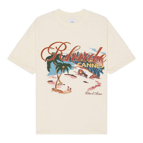 Rhude SS24 - Cannes Beach Tee, Vintage White