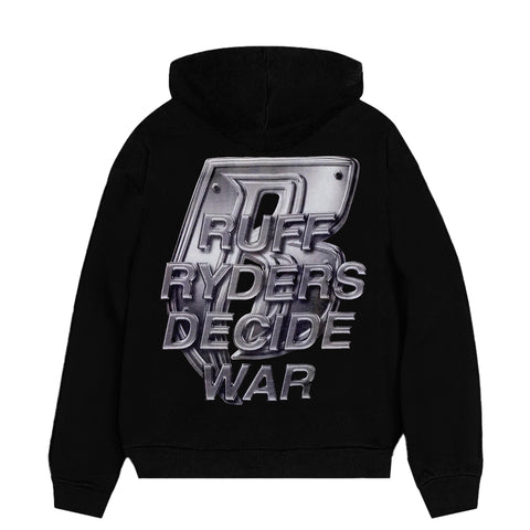 Who Decides War FW23 - Ruff Ryders Hooded Sweatshirt, Coal